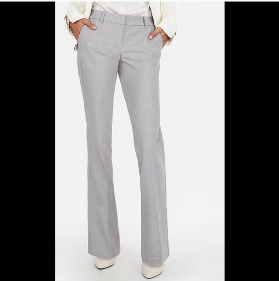 Light Gray Flared Dress Pants 